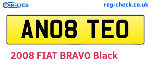 AN08TEO are the vehicle registration plates.