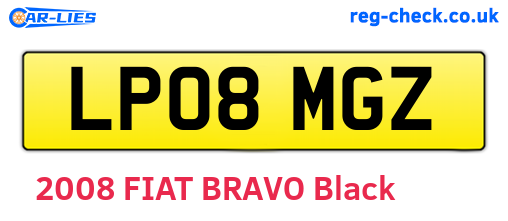 LP08MGZ are the vehicle registration plates.