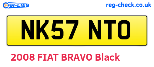 NK57NTO are the vehicle registration plates.