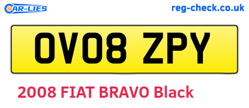 OV08ZPY are the vehicle registration plates.
