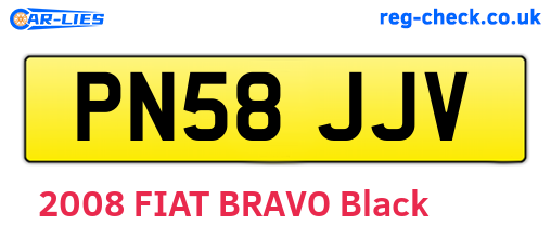 PN58JJV are the vehicle registration plates.