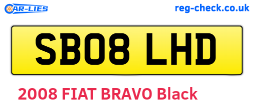SB08LHD are the vehicle registration plates.