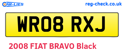 WR08RXJ are the vehicle registration plates.