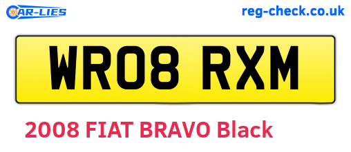 WR08RXM are the vehicle registration plates.