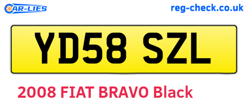 YD58SZL are the vehicle registration plates.