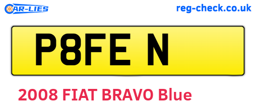 P8FEN are the vehicle registration plates.