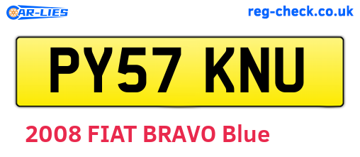 PY57KNU are the vehicle registration plates.