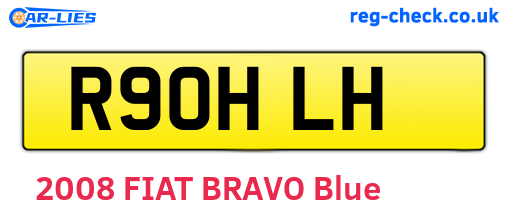 R90HLH are the vehicle registration plates.