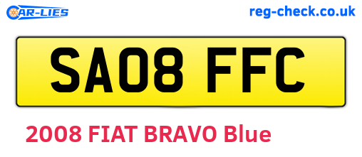SA08FFC are the vehicle registration plates.