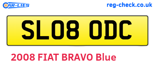 SL08ODC are the vehicle registration plates.