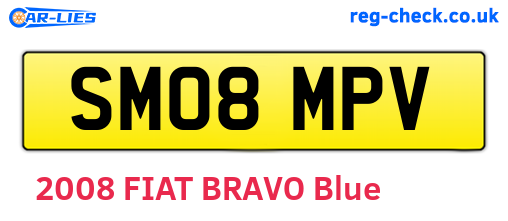 SM08MPV are the vehicle registration plates.