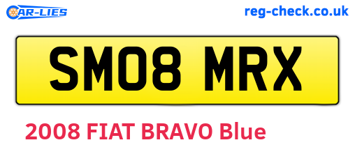 SM08MRX are the vehicle registration plates.