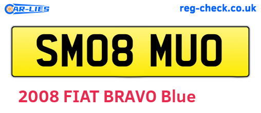 SM08MUO are the vehicle registration plates.