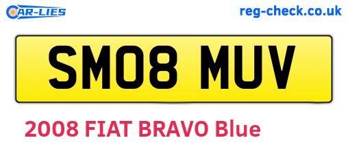 SM08MUV are the vehicle registration plates.