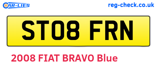 ST08FRN are the vehicle registration plates.