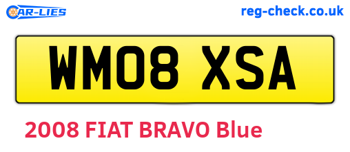 WM08XSA are the vehicle registration plates.