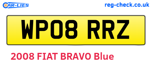 WP08RRZ are the vehicle registration plates.