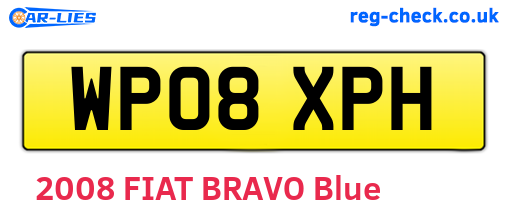 WP08XPH are the vehicle registration plates.