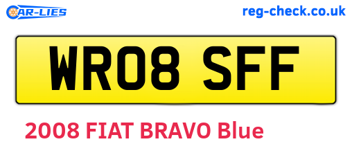 WR08SFF are the vehicle registration plates.