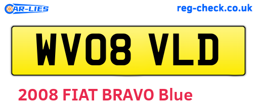 WV08VLD are the vehicle registration plates.