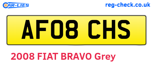 AF08CHS are the vehicle registration plates.