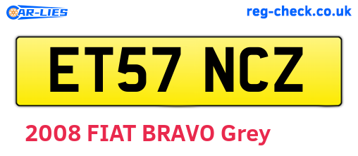 ET57NCZ are the vehicle registration plates.