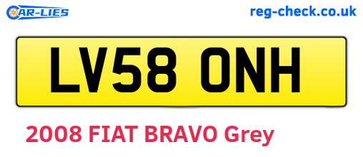 LV58ONH are the vehicle registration plates.