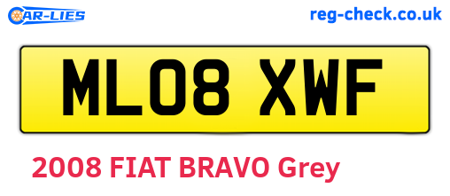 ML08XWF are the vehicle registration plates.