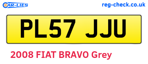 PL57JJU are the vehicle registration plates.