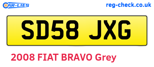 SD58JXG are the vehicle registration plates.