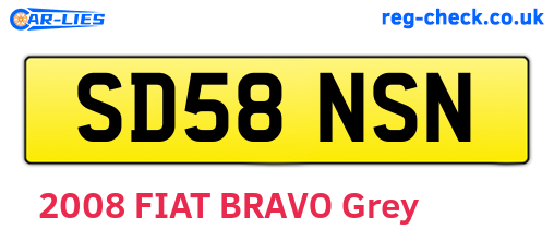 SD58NSN are the vehicle registration plates.