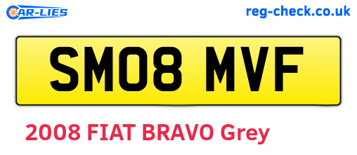 SM08MVF are the vehicle registration plates.