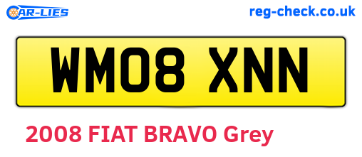 WM08XNN are the vehicle registration plates.