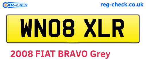 WN08XLR are the vehicle registration plates.