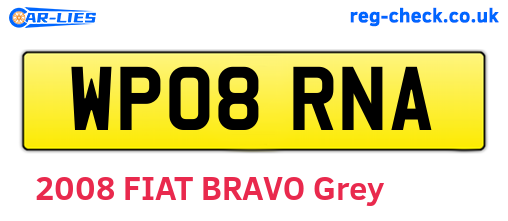 WP08RNA are the vehicle registration plates.