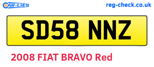 SD58NNZ are the vehicle registration plates.