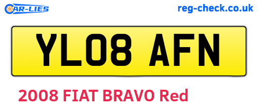 YL08AFN are the vehicle registration plates.