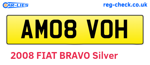 AM08VOH are the vehicle registration plates.