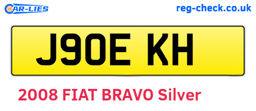J90EKH are the vehicle registration plates.