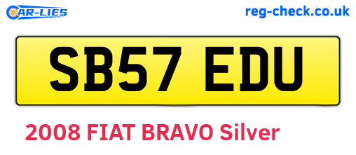 SB57EDU are the vehicle registration plates.