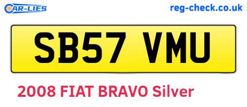SB57VMU are the vehicle registration plates.