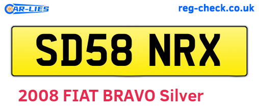 SD58NRX are the vehicle registration plates.