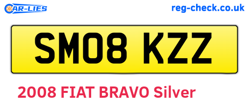 SM08KZZ are the vehicle registration plates.