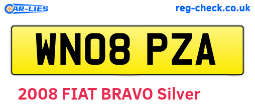 WN08PZA are the vehicle registration plates.