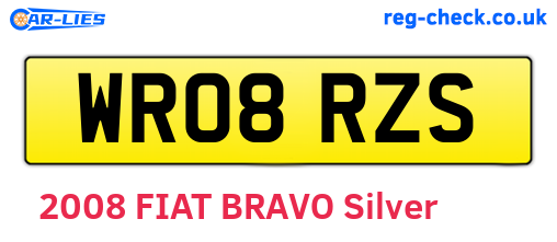 WR08RZS are the vehicle registration plates.