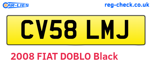 CV58LMJ are the vehicle registration plates.
