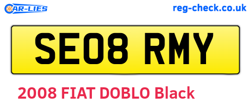 SE08RMY are the vehicle registration plates.