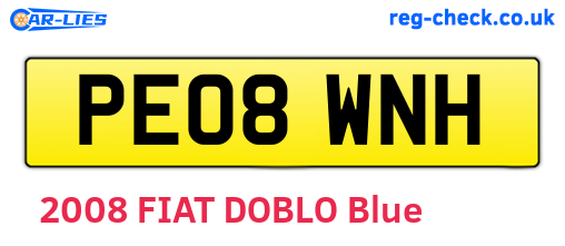 PE08WNH are the vehicle registration plates.
