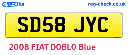 SD58JYC are the vehicle registration plates.