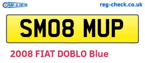 SM08MUP are the vehicle registration plates.